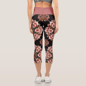 Leggings Capri Conception orientale rose et noir (Verso)