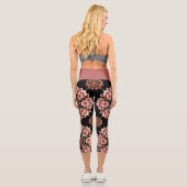 Leggings Capri Conception orientale rose et noir (Verso)