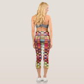 Leggings Capri Conception simple de bande multicouleur géométriqu (Verso)