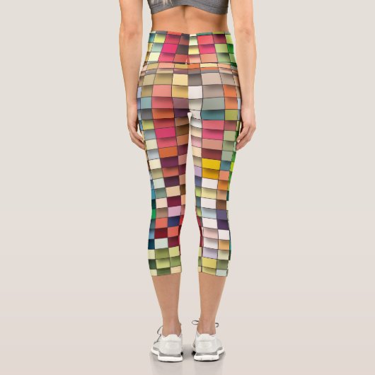 Leggings Capri Conception simple et géométrique multicolore (Verso)