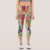 Leggings Capri Conception simple et géométrique multicolore (Recto)