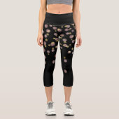 Leggings Capri Confetti Noir de superposition en or (Recto)