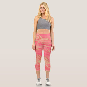 Leggings Capri Contemporain moderne tendance Jaune & Rose