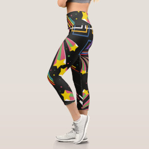 Leggings Capri Cool abstrait et étoile Moderne milieu du siècle n