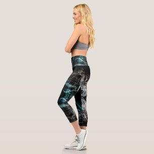 Leggings Capri Cool Abstrait Fumée fantôme du passé