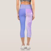 Leggings Capri Cool Bleu chaud motif géométrique abstrait (Verso)