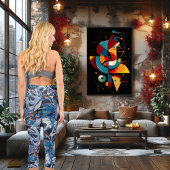 Leggings Capri Cool Blue Graffiti Art - Design artistique dynamiq