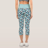 Leggings Capri Cool et mignon ours panda avec lunettes de soleil (Verso)