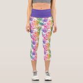 Leggings Capri Cool funky coloré rétro moderne étoiles Motif (Recto)