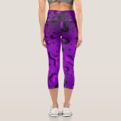 Leggings Capri Cool Grainy Boutons d'eau violet (Verso)