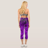 Leggings Capri Cool Grainy Boutons d'eau violet (Verso)
