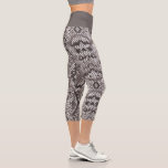 Leggings Capri Cool Gris Et Blanc Snakeskin Motif<br><div class="desc">Serpent cool Gris Et Blanc Serpent Motif Capri Leggings</div>