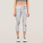Leggings Capri Cool gris imprimé bois de bambou Monogramme (Recto)