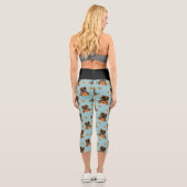 Leggings Capri Cool mignon Halloween ours citrouille motif (Verso)