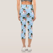 Leggings Capri Cool Snowman Noël motif bleu hiver (Verso)