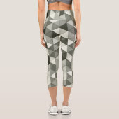 Leggings Capri Cool triangles gris motif géométrique (Verso)