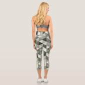 Leggings Capri Cool triangles gris motif géométrique (Verso)