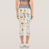 Leggings Capri Coquilles Marines Fleur Orange (Verso)
