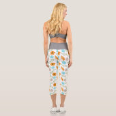 Leggings Capri Coquilles Marines Fleur Orange (Verso)
