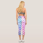 Leggings Capri Cosmic rose et bleu Chevron Galaxy Motif (Verso)