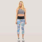 Leggings Capri Cosmos gras et bleu (Recto)