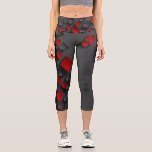Leggings Capri Costumes de carte de jeu 3D Poker (Recto)