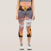 LEGGINGS CAPRI COUCHER DE SOLEIL ET ROSE EN ÉTÉ (Recto)