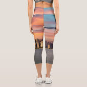 Leggings Capri Coucher de soleil profond Chicago (Verso)