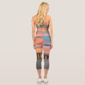 Leggings Capri Coucher de soleil profond Chicago (Verso)