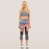 Leggings Capri Coucher de soleil profond Chicago (Recto)
