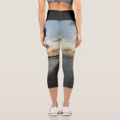 Leggings Capri Coucher De Soleil Sur La Plage (Verso)