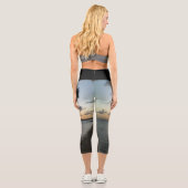 Leggings Capri Coucher De Soleil Sur La Plage (Verso)