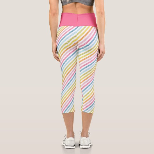 Leggings Capri Couleur arc-en-ciel tendance (Verso)