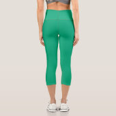 Leggings Capri Couleur bleu vert uni (Verso)