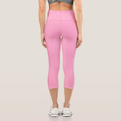 Leggings Capri Couleur carnation rose solide | Classique | Élégan (Verso)