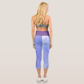 Leggings Capri Couleur Ciel Et Violet (Verso)