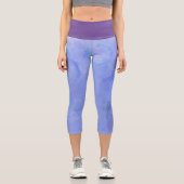 Leggings Capri Couleur Ciel Et Violet (Recto)