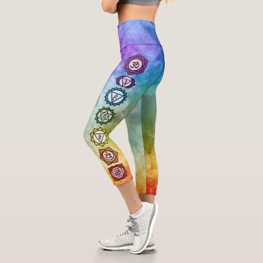 Leggings Capri Couleur cravate Chakra (Gauche)