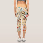 Leggings Capri Couleur dorée Jambes Abstraites Capri (Verso)