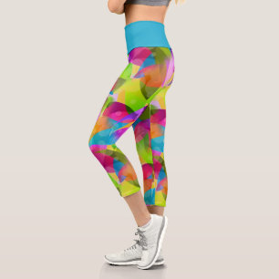 Leggings Capri Couleur Iridescente Motif de lunette