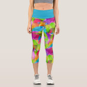 Leggings Capri Couleur Iridescente Motif de lunette (Recto)