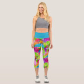 Leggings Capri Couleur Iridescente Motif de lunette (Recto)