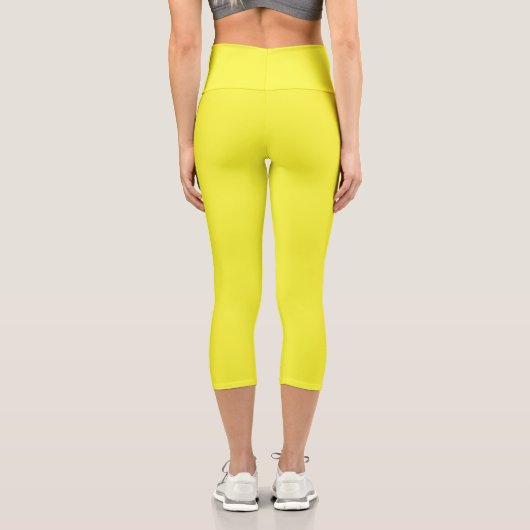 Leggings Capri couleur jaune maximum (Verso)