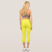 Leggings Capri couleur jaune maximum (Verso)