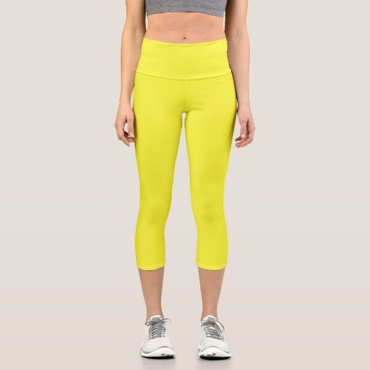 Leggings Capri couleur jaune maximum (Recto)