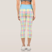 Leggings Capri Couleur Pastel Plaid (Verso)