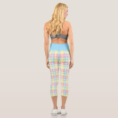 Leggings Capri Couleur Pastel Plaid (Verso)