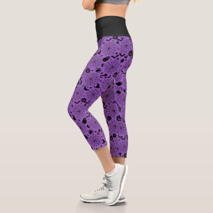 Leggings Capri Couleur personnalisée pour les toiles d'araignées