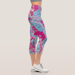 Leggings Capri Couleur rose Bleu Moderne Abstrait motif floral<br><div class="desc">Ce design moderne présente un motif floral rose et bleu abstrait #leggings #vêtements #cadeaux #fitness #sports #fitnessvêtements #fitness #fashion #fashion #style #stylish #tendance #tendance #floral</div>
