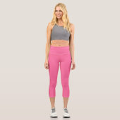 Leggings Capri couleur rose français (Recto)